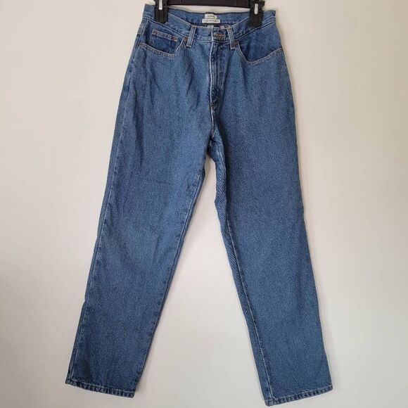 L.L. Bean Women’s Flannel Lined Jeans Size 10 Regular Original Fit Relaxed 100% - Picture 1 of 8